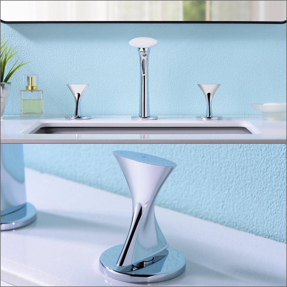 Polished Chrome 2-Handle Widespread Bathroom Faucet