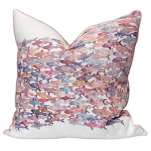 Multi-Colored Duck Feathers 6.5 in. x 24 in. Throw Pillow