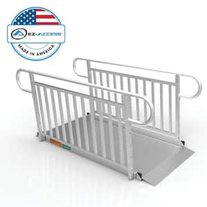 GATEWAY 3G 6 ft. Aluminum Solid Surface Wheelchair Ramp with Vertical Picket Handrails