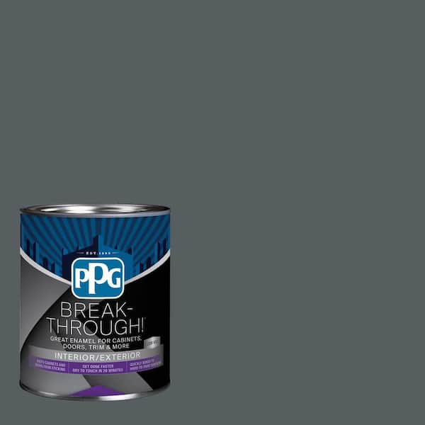 Break-Through! 1 qt. PPG1036-7 Mostly Metal Satin Door, Trim & Cabinet Paint