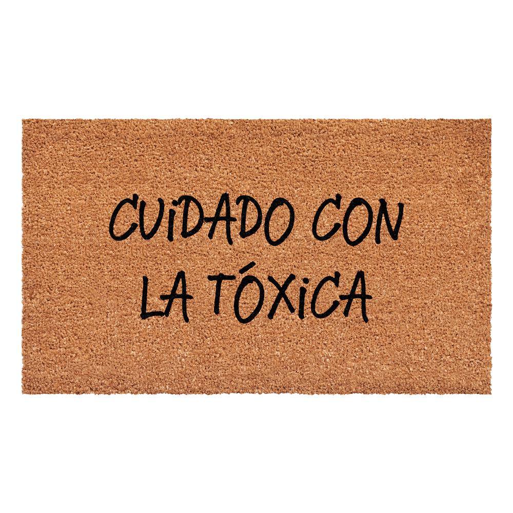 Cuidado Con La Toxica Spanish Multi-Colored 17 in. x 29 in. Indoor or Outdoor Doormat price history on PriceWatchPro
