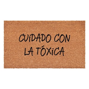 Cuidado Con La Toxica Spanish Multi-Colored 17 in. x 29 in. Indoor or Outdoor Doormat