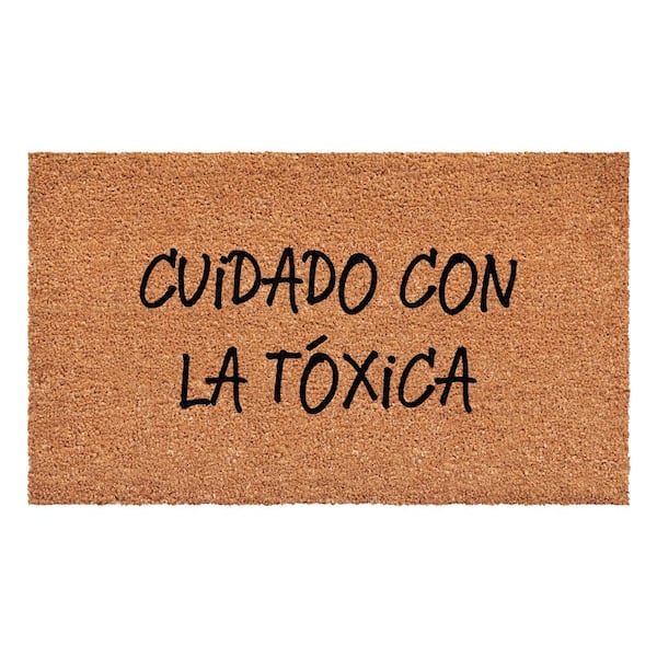 Calloway Mills Cuidado Con La Toxica Spanish Multi-Colored 17 in. x 29 in. Indoor or Outdoor Doormat