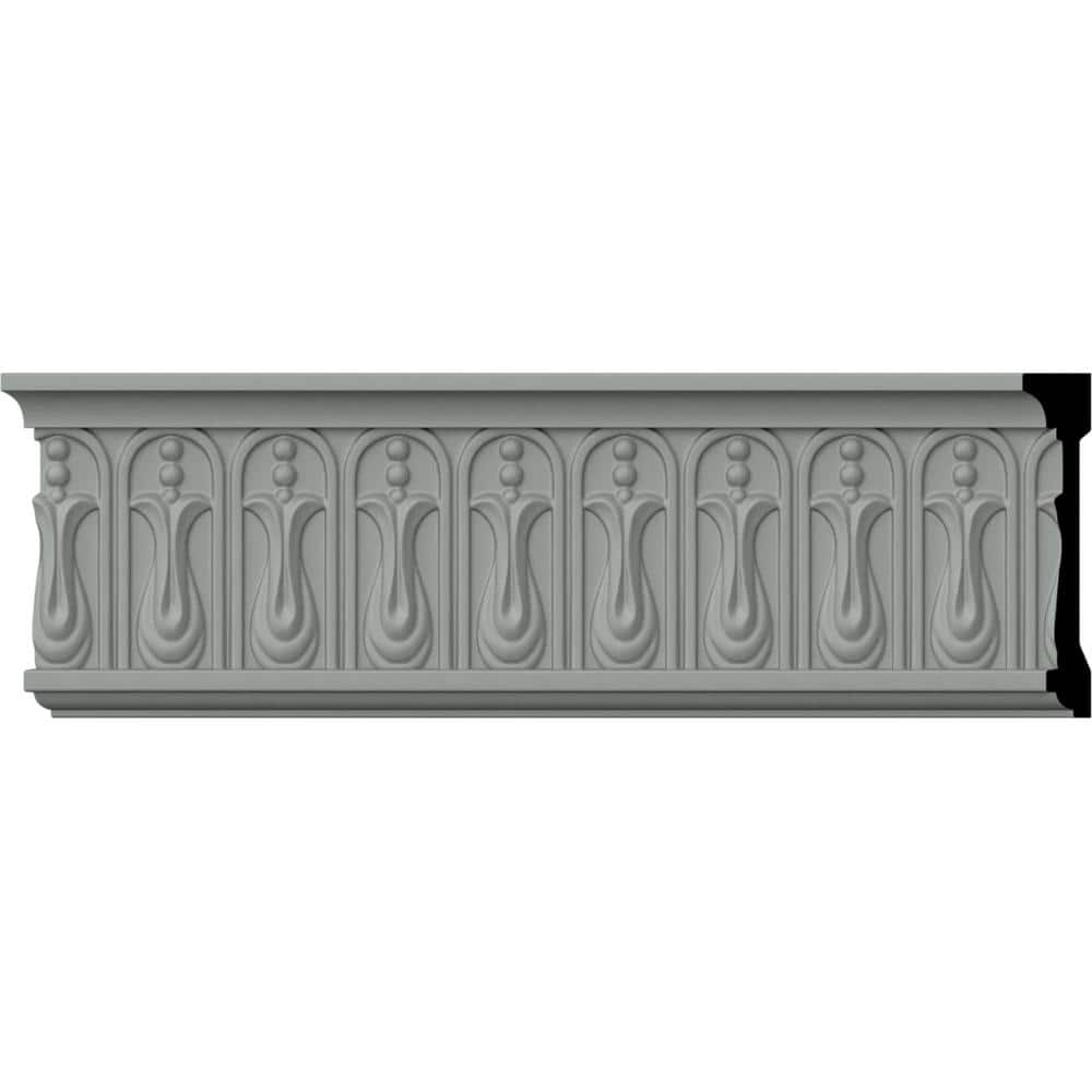 Gray Polyurethane Geometric Chair Rail Moulding Sample