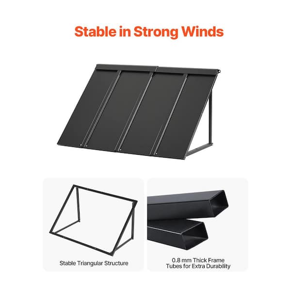 SVOPES Fixed Metal Awning 44 x 24 in., Window and Door Canopy