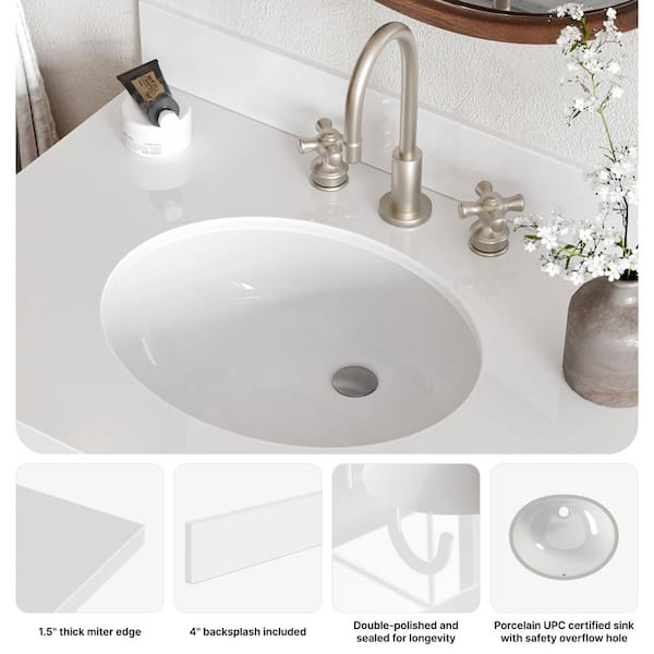 ARIEL Loren 72 in. Double Sink Freestanding Bathroom Vanity in