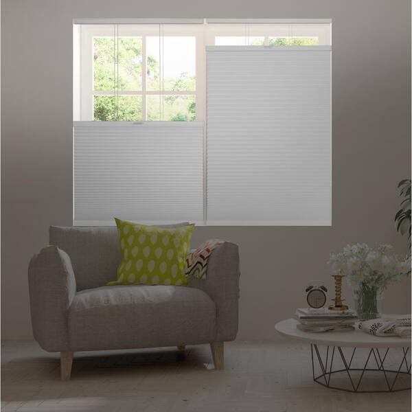 Home Decorators Collection Shadow White Top Down Bottom Up Cordless Blackout Cellular Shades - 20 in.W x 48 in. L (Actual Size 19.75 x 48)