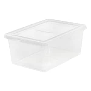 Hart 68 Quart Latching Plastic Storage Bin Container, Clear