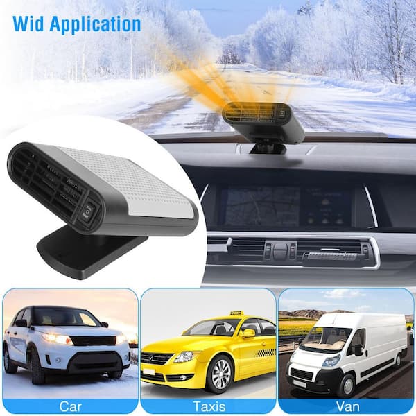 Car Fan Heater 12v 150w Portable Car Heater Defroster, 3 In 1 Heater For Car  Windshield Defroster Demister, 360 Rotation Fast Heating & Cooling, Low N