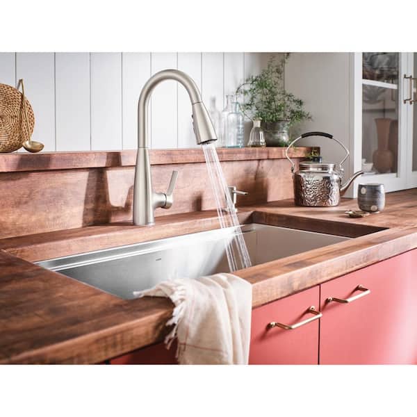 MOEN - Haelyn Single-Handle Pull-Down Sprayer Kitchen Faucet with Reflex and Power Boost in Spot Resist Stainless