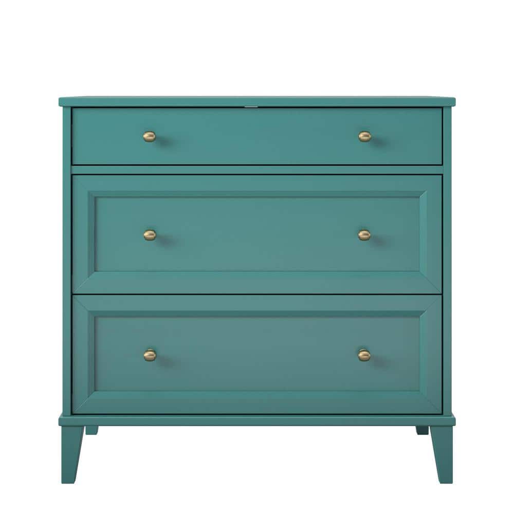 Monticello 2-drawer Dresser w/Pull-out Desk, Emerald Green
