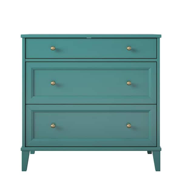 Ameriwood Home Monticello 2-drawer Dresser w/Pull-out Desk, Emerald Green