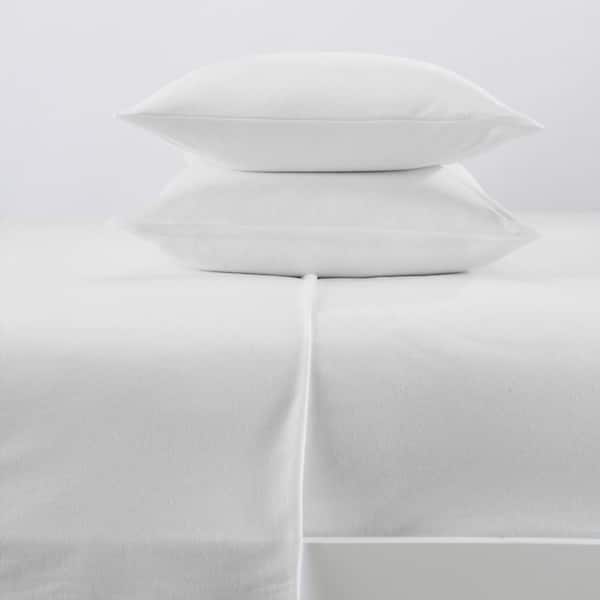 FRESHFOLDS 100% White Modal Jersey Twin Knit Deep Pocket 4-Piece Sheet Set