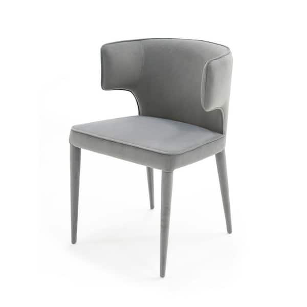 Lucero Modern Grey Velvet Dining Chair