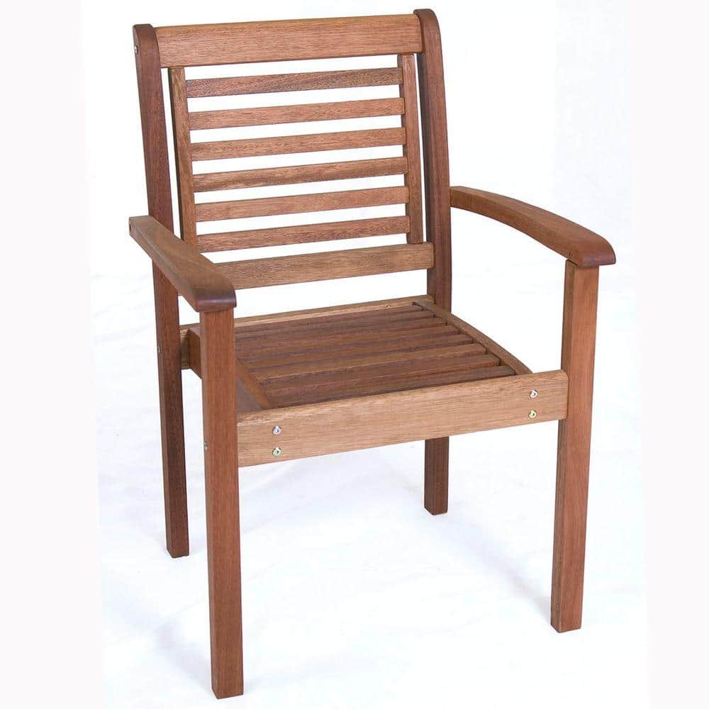 Milano Eucalyptus 5-Piece Round Patio Dining Set with Armchairs