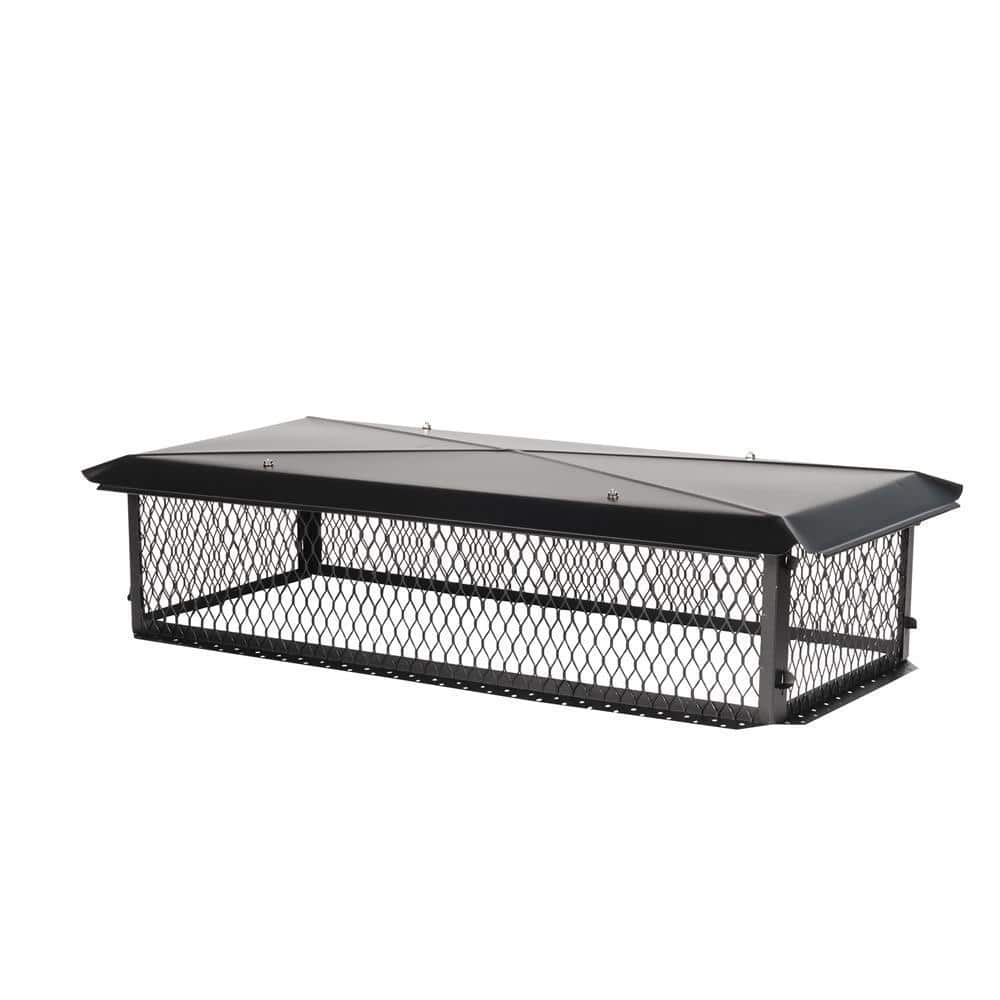 BigTop 26 In X 14 In X 10 In H Chimney Cap In Black Galvanized Steel   Bigtop Chimney Caps Bbt1426k 10w 64 1000 