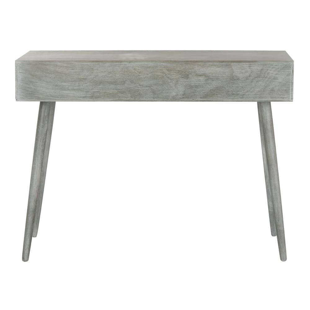 Slate Grey Pine Wood 3-Drawer Console Table
