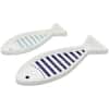 Litton Lane White Wood Fish Decorative Tray (Set of 2) 043269 - The Home  Depot