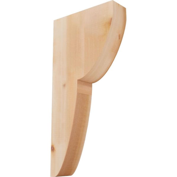 Ekena Millwork 3-1/2 in. x 12 in. x 24 in. Western Red Cedar Crestline Smooth Corbel