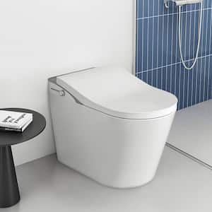 1-Piece 1.28 GPF Single Flush Elongated Smart Toilet in White with Heated Bidet Seat and Warm Water Wash
