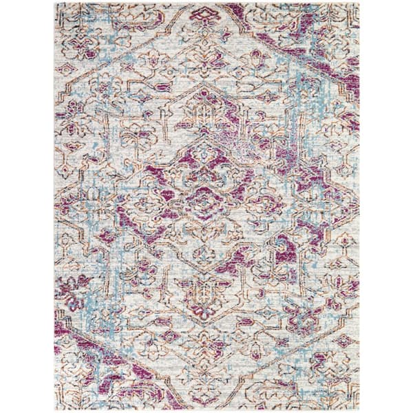 Rosehill Multi 9 ft. x 12 ft. Traditional Area Rug