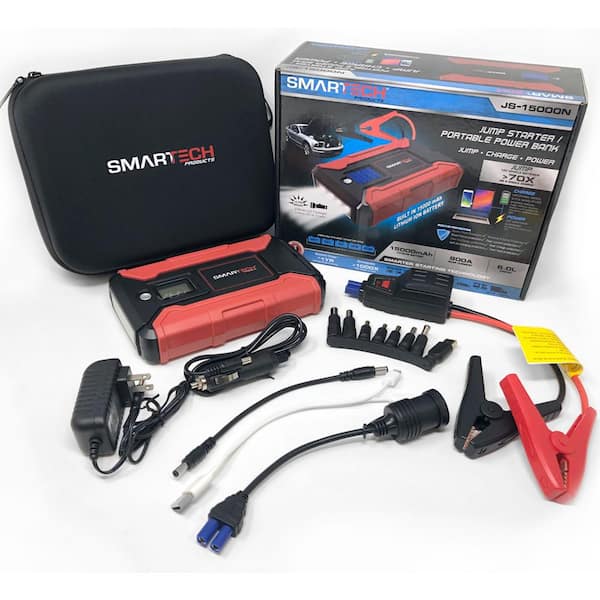 Smartech Products Smartech JS-15000N 15000 mAh Lithium Powered Vehicle Jump Starter and Power Bank Starter and Power Bank