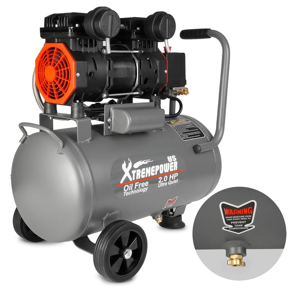 2 HP 7 Gal. Ultra Quiet Oil-Free Air Tank Compressor with Air Filter Regulator price history on PriceWatchPro