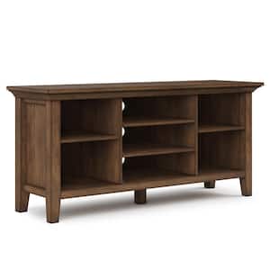 Redmond Solid Wood 53 in. Wide Transitional TV Media Stand in Rustic Natural Aged Brown for TVs up to 60 in.