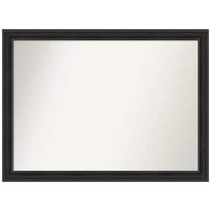 Shipwreck Black Narrow 42 in. x 31 in. Non-Beveled Rustic Rectangle Framed Wall Mirror in Black
