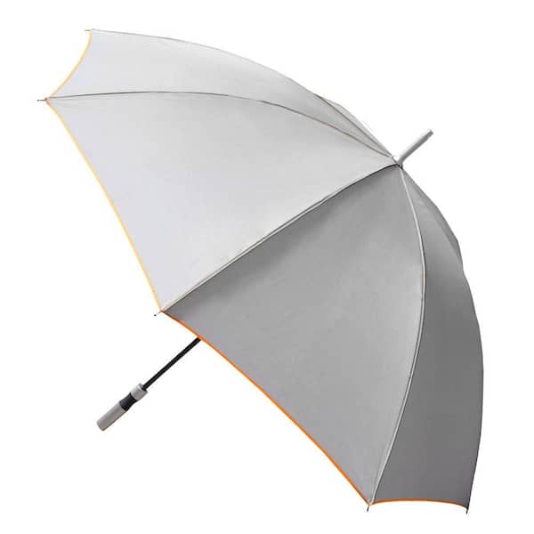 Rainbrella Color Trim Large Gray Manual Umbrella