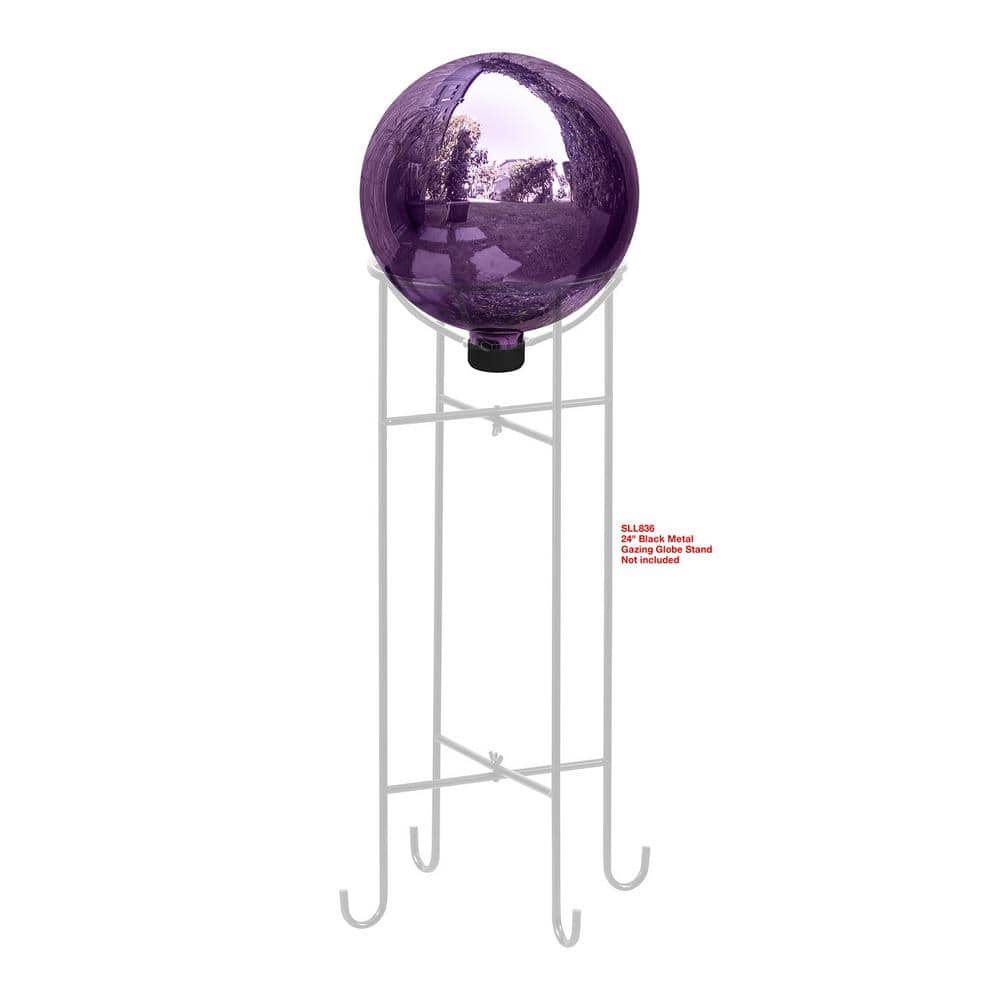10" Electric Purple Blown Glass Gazing Globe