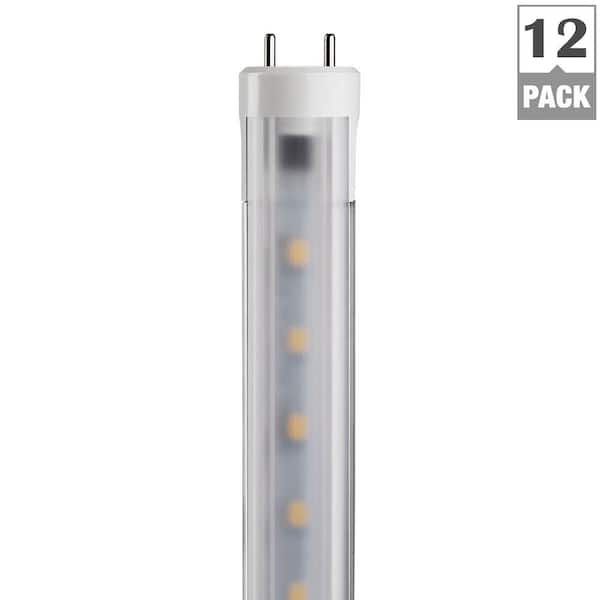 toggled 48 in. T8 16-Watt Soft White Linear LED Tube Light Bulb (12-Pack)