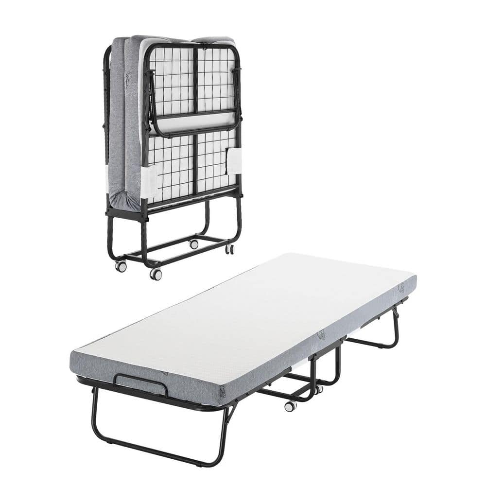 SKYSHALO Rollaway Bed, 31 in. x 75 in. Folding Bed with 4 in