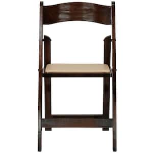 Fruitwood Wood Folding Chair (4-Pack)