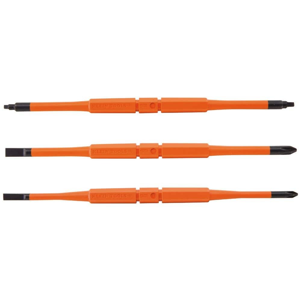 Klein Tools Screwdriver Blades Insulated Double-End (3-Pack) 13157 - The  Home Depot