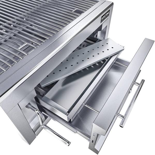 Antarctica wedstrijd slim Sunstone 28 in. Sun Charcoal Grill in Stainless Steel SUNCHDZ28 - The Home  Depot