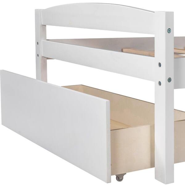 White Twin Over L Shaped Bunk Bed, L Shaped Low Bunk Beds Australia