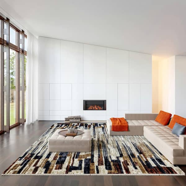 RUGS USA Bowery Striped Multi 8 ft. x 10 ft. Area Rug