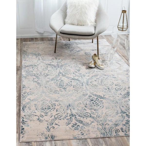 Paris Oak Blue 4' 0 x 6' 0 Area Rug