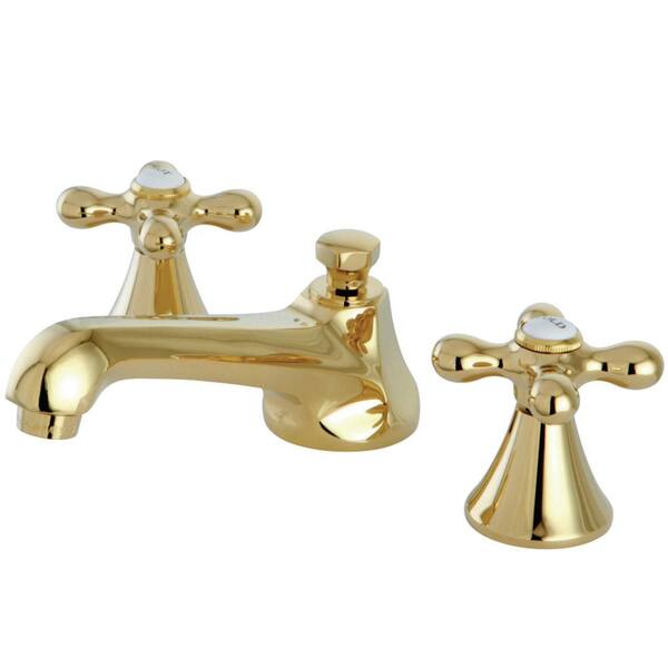 Kingston Brass Modern 8 in. Widespread 2-Handle Bathroom Faucet in Polished Brass