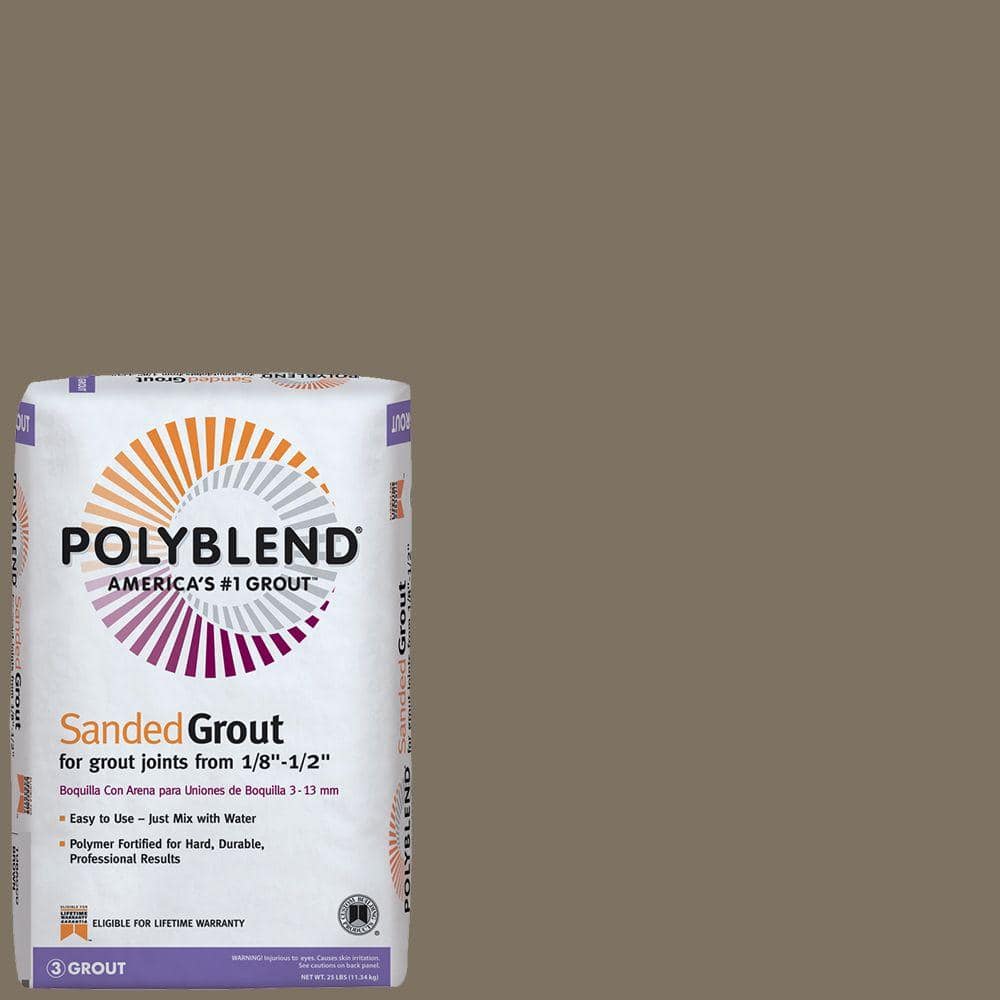 Custom Building Products Polyblend 544 Rolling Fog 25 Lb Sanded Grout Pbg The Home Depot