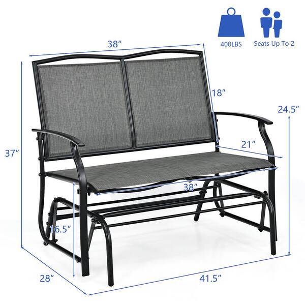 costway patio glider rocking bench