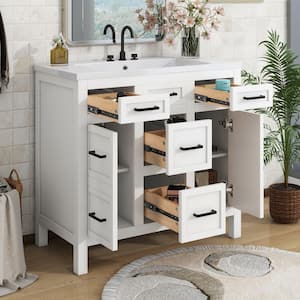  Linique 30 Modern Bathroom Vanity with Sink Combo Set, Solid  Wood Frame Bathroom Storage Cabinet with a Soft Closing Door and 3 Drawers,  Green : Tools & Home Improvement