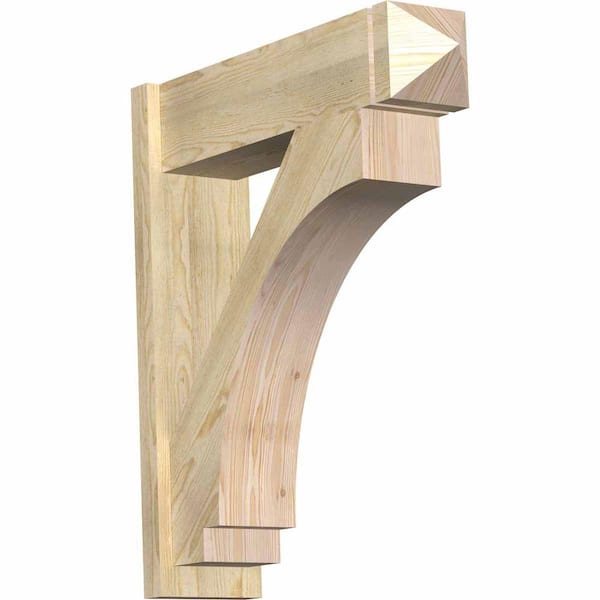 Ekena Millwork 8 in. x 34 in. x 30 in. Imperial Arts and Crafts Rough Sawn Douglas Fir Outlooker