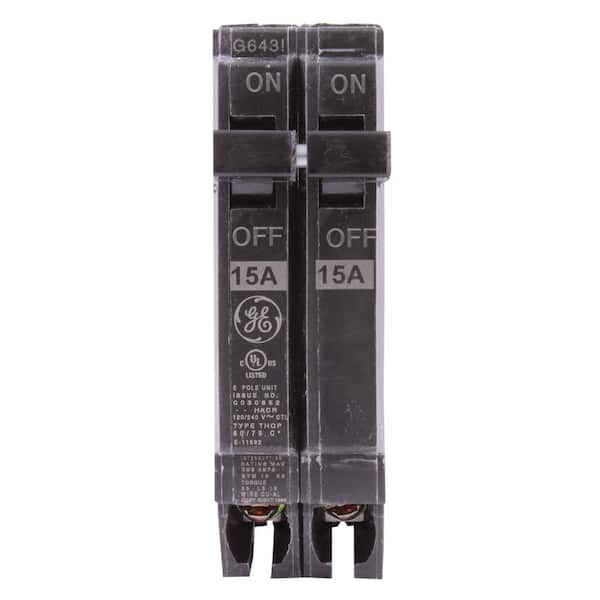 GE General Electric THQP115 Circuit Breaker 1 Pole 15 Amp 120 VAC for sale online 