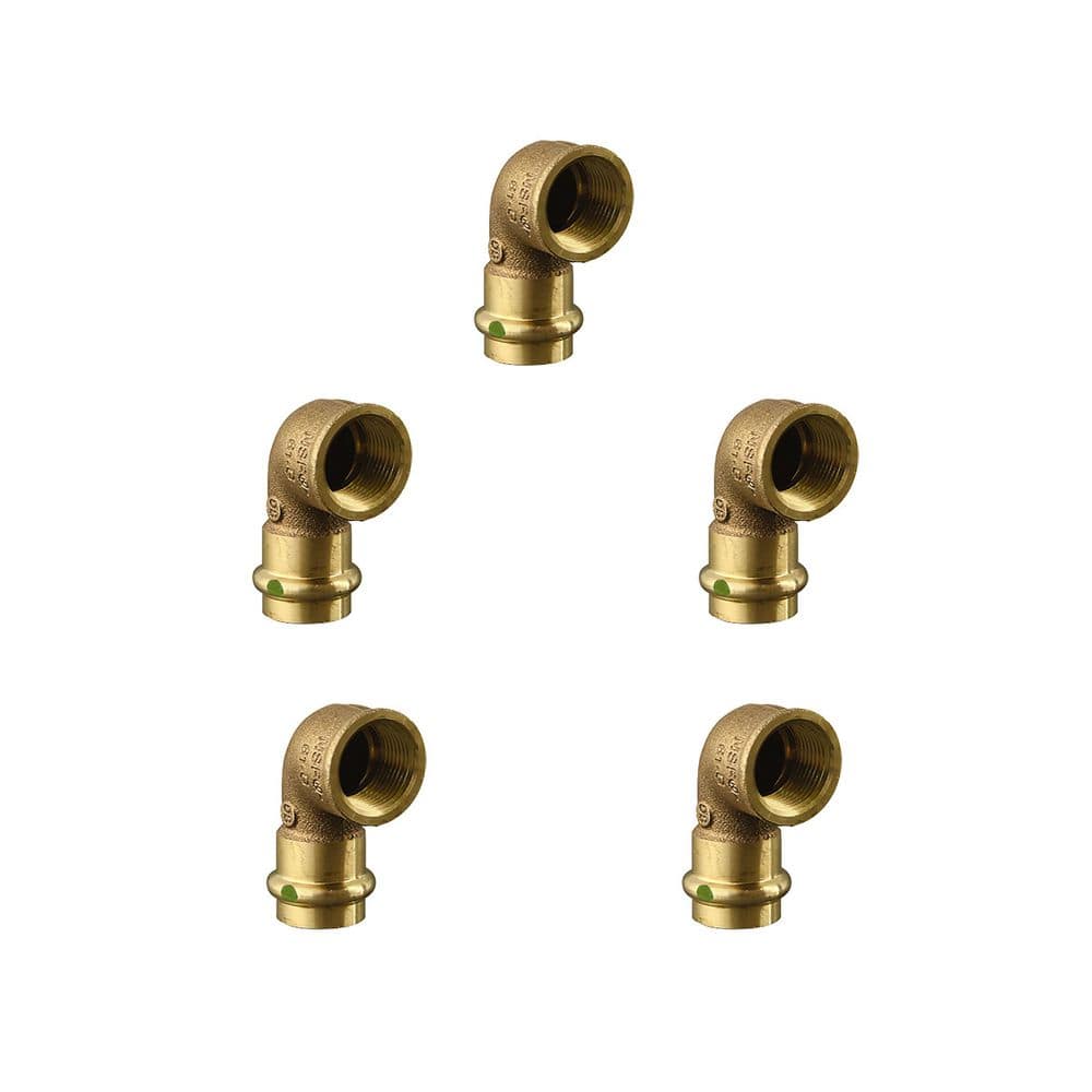 ProPress 1/2 in. Press x 3/8 in. FPT Zero-Lead Bronze 90° Reducing Elbow (5-Pack) price history on PriceWatchPro