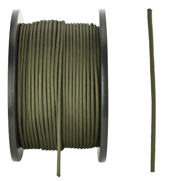 1/8 in. x 500 ft. Premium Nylon Paracord, Olive Green