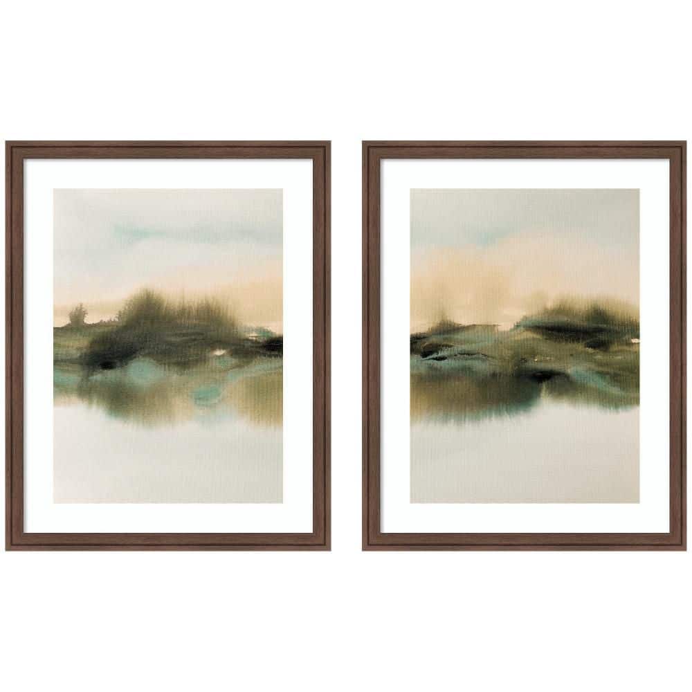 "2 Piece Sylvie ""Tranquil Meadows 2 Piece"" by Amy Lighthall Framed Art Print Set 26 in. x 43 in." price history on PriceWatchPro