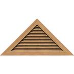 51 in. x 19.125 in. Triangle Unfinished Smooth Western Red Cedar Wood Paintable Gable Louver Vent