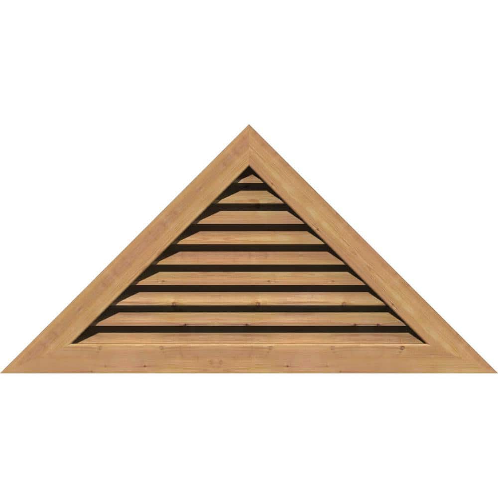56.5 in. x 18.875 in. Triangle Unfinished Smooth Western Red Cedar Wood Paintable Gable Louver Vent price history on PriceWatchPro